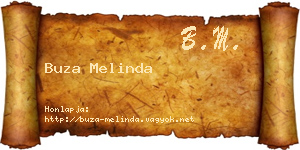 Buza Melinda névjegykártya