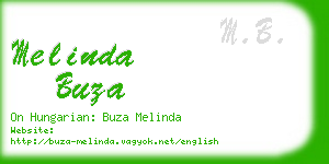 melinda buza business card